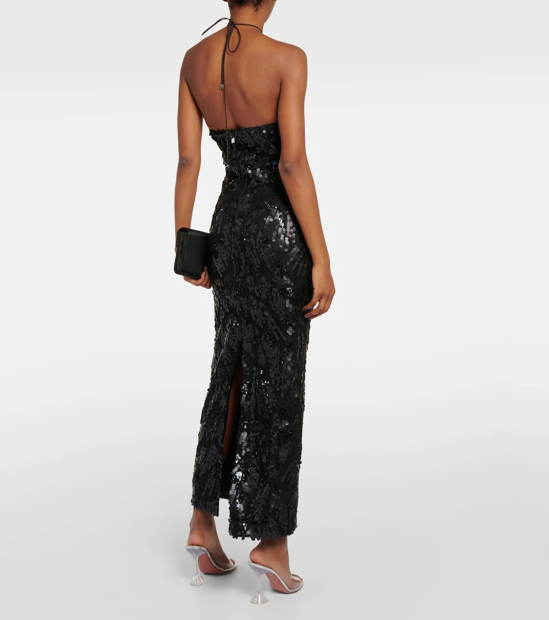 Rotate - Sequined halterneck midi dress