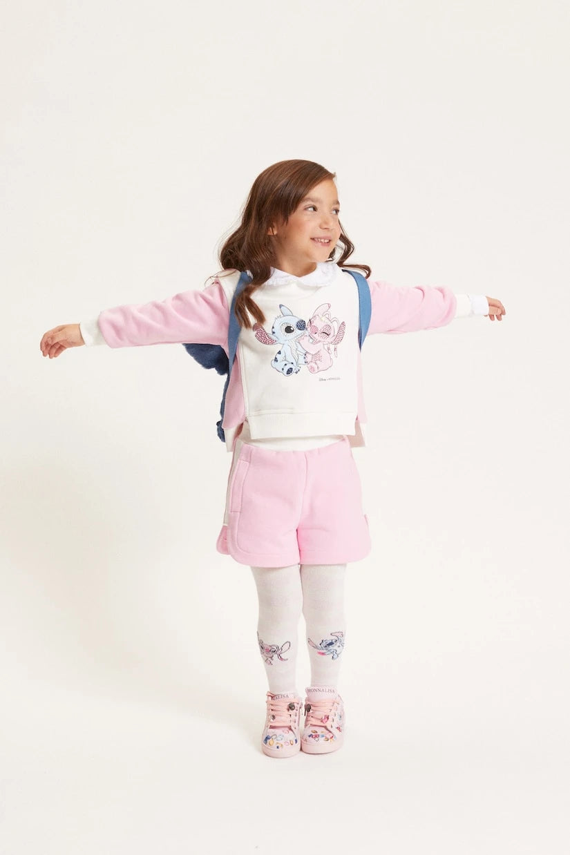 Monnalisa - x Disney® Stitch cotton-blend sweatshirt