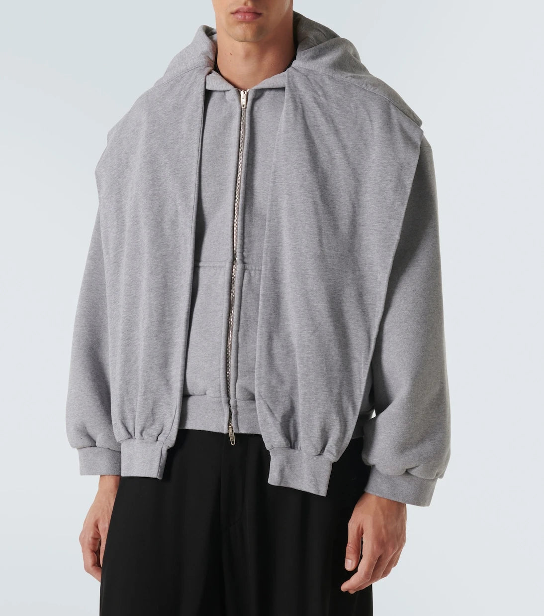 Balenciaga - Incognito deconstructed cotton jersey hoodie