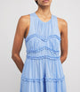 Cinq A Sept Blue Tiered Sirinna Midi Dress
