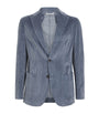 Eleventy Blue Cotton-Cashmere Corduroy Blazer