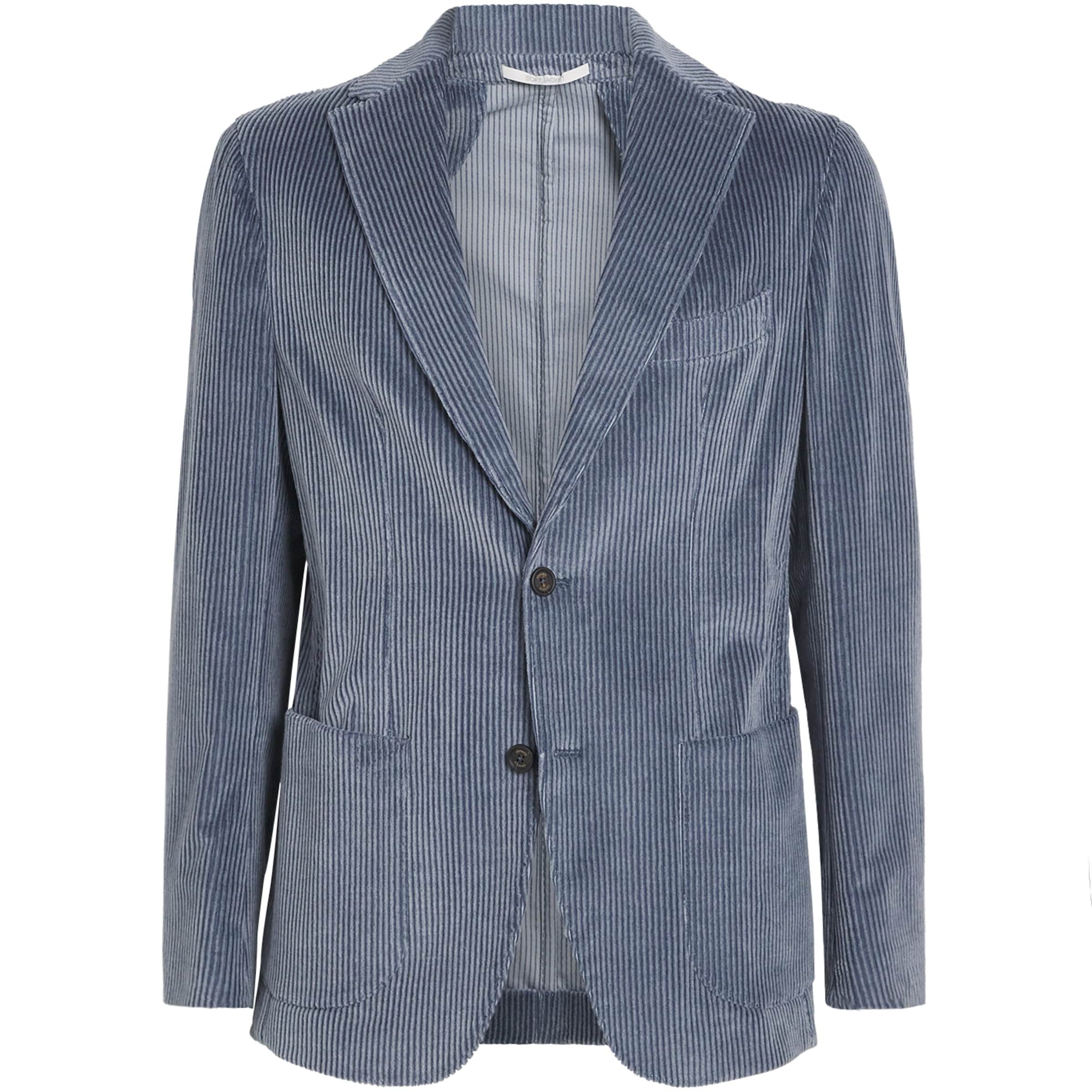 Eleventy Blue Cotton-Cashmere Corduroy Blazer