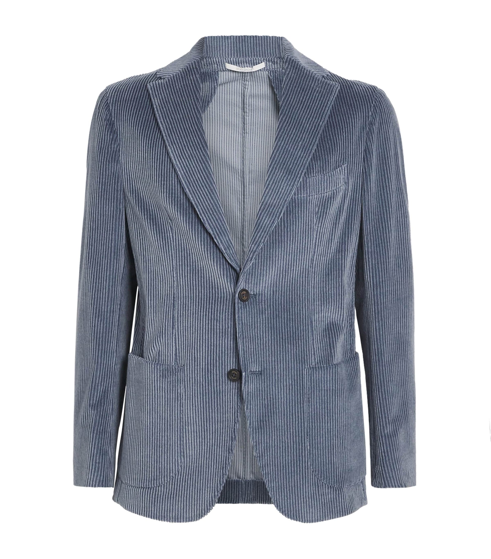 Eleventy Blue Cotton-Cashmere Corduroy Blazer