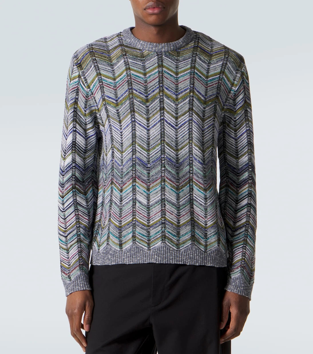 Missoni - سترة قطنية بنقشة متعرجة