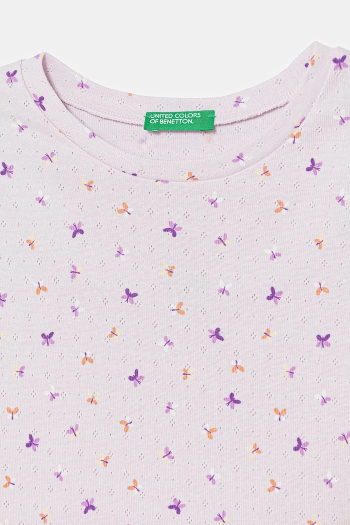 United Colors of Benetton çocuklar için iki parçalı pamuklu pijama
