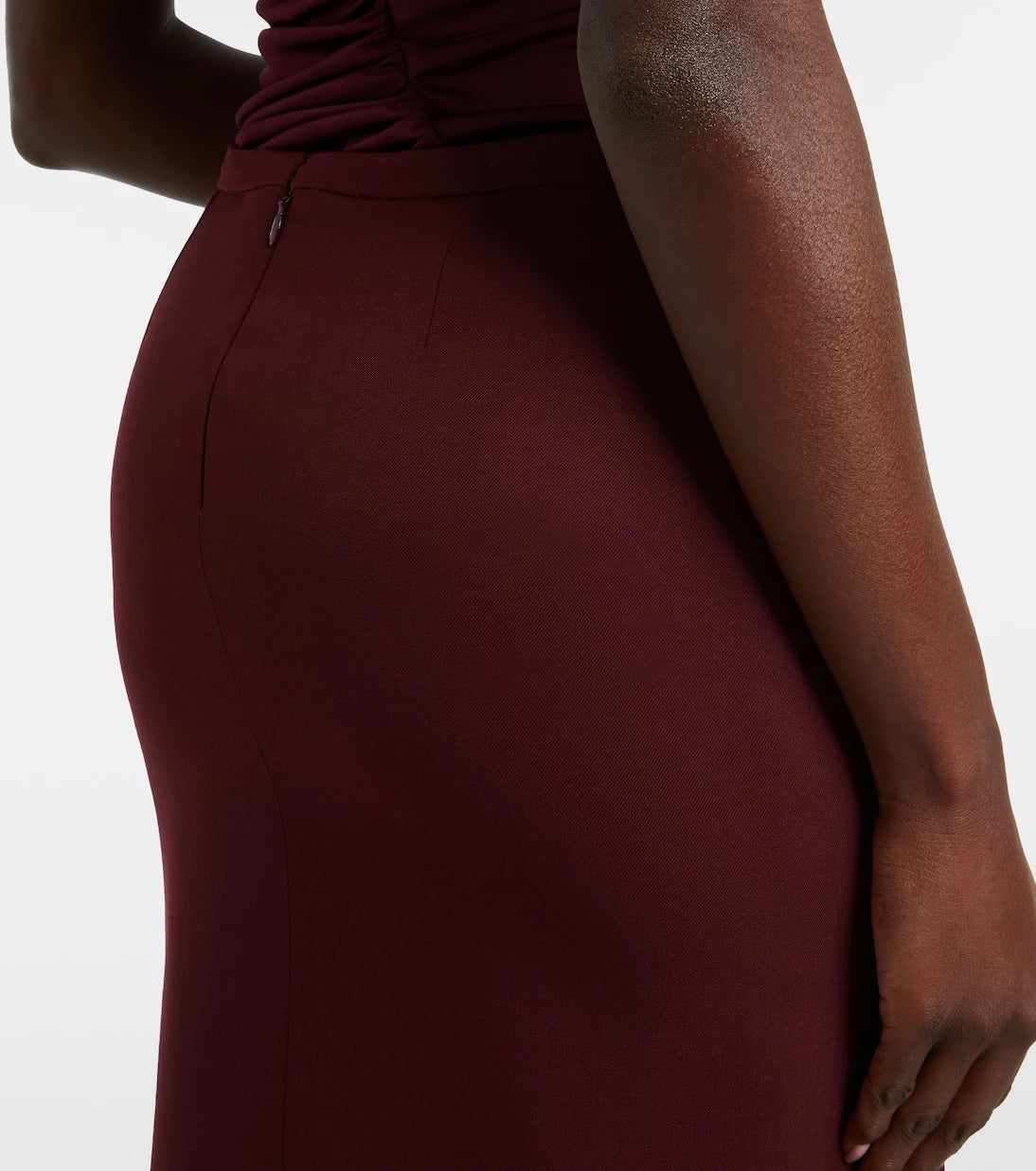 Versace - Medusa wool gabardine pencil skirt