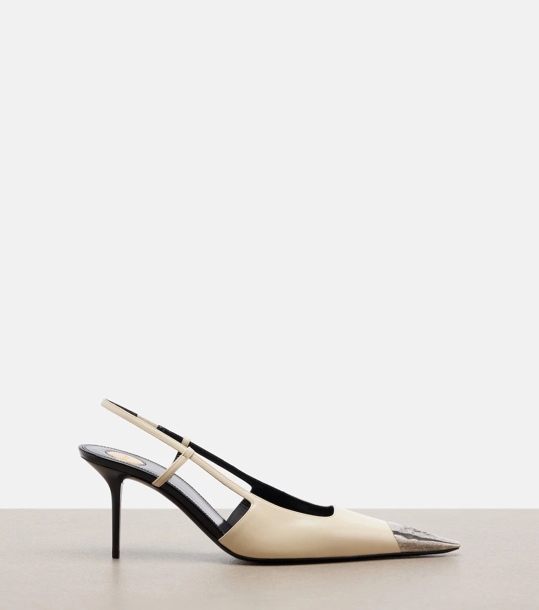 Saint Laurent - Jeanne leather slingback pumps