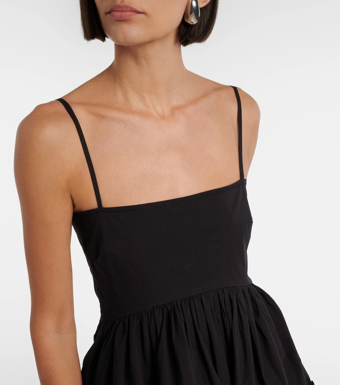 Ganni - Ruffled cotton-blend minidress