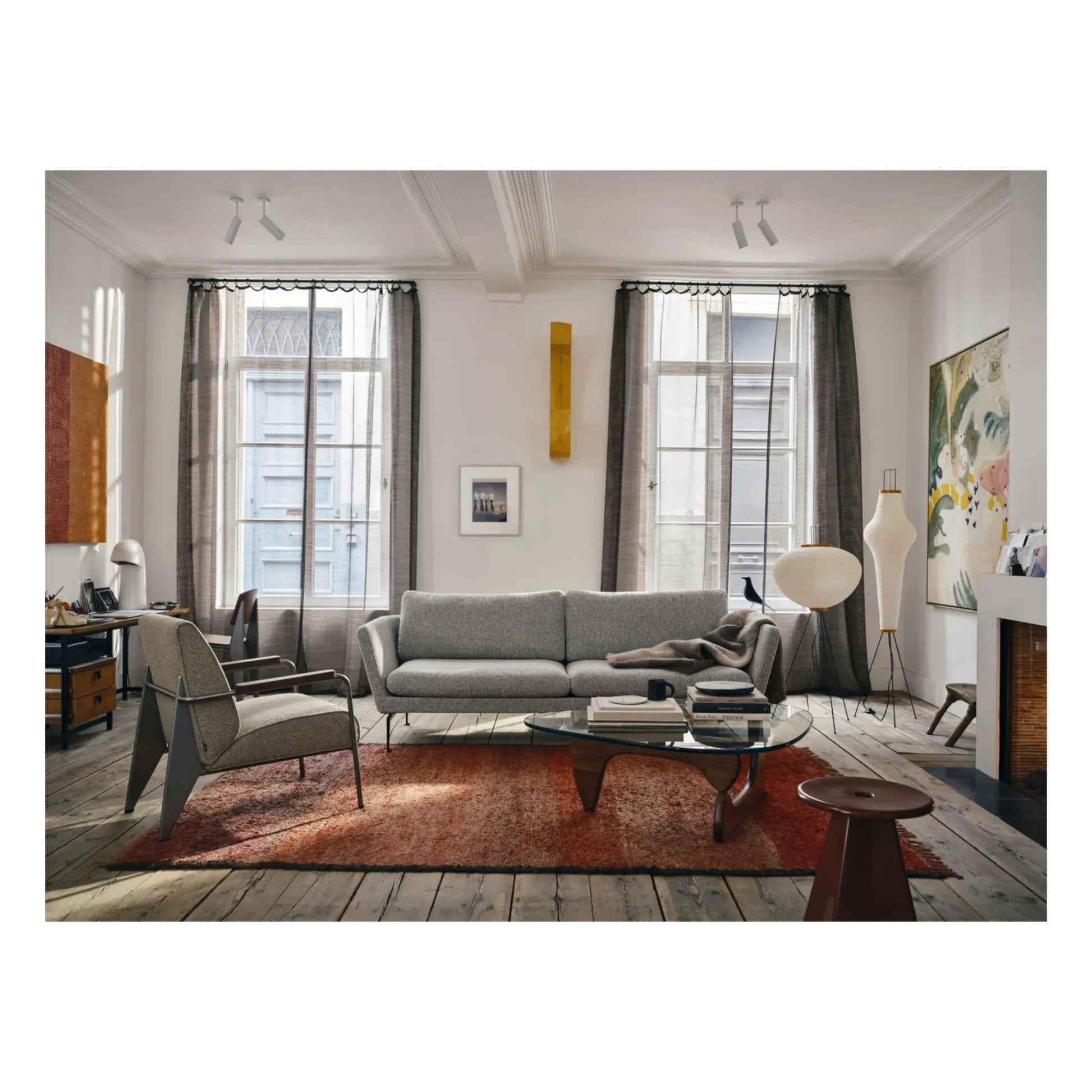 Vitra - Metal Stool - Jean Prouvé | Burgundy