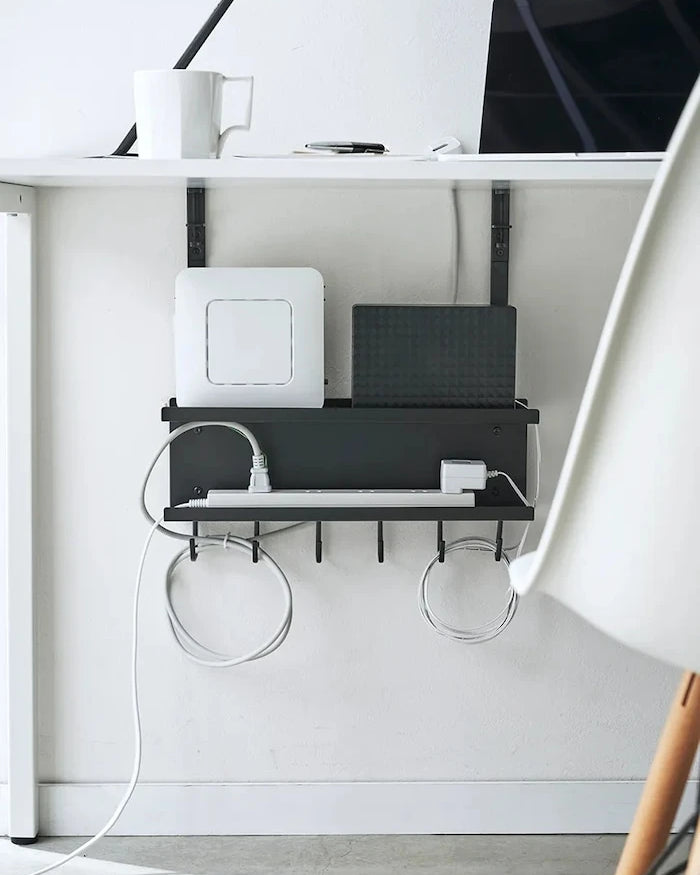 Yamazaki Smart Masa Altı Kablo ve Router Düzenleyici 40 x 11,5 x 43 cm