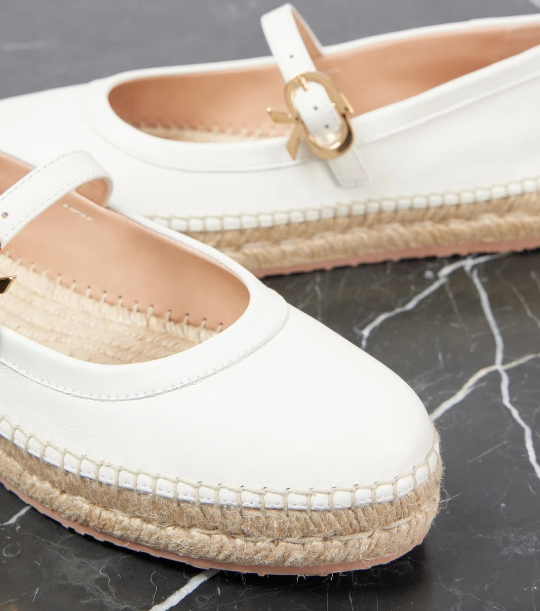Gianvito Rossi - Elda leather Mary Jane flats