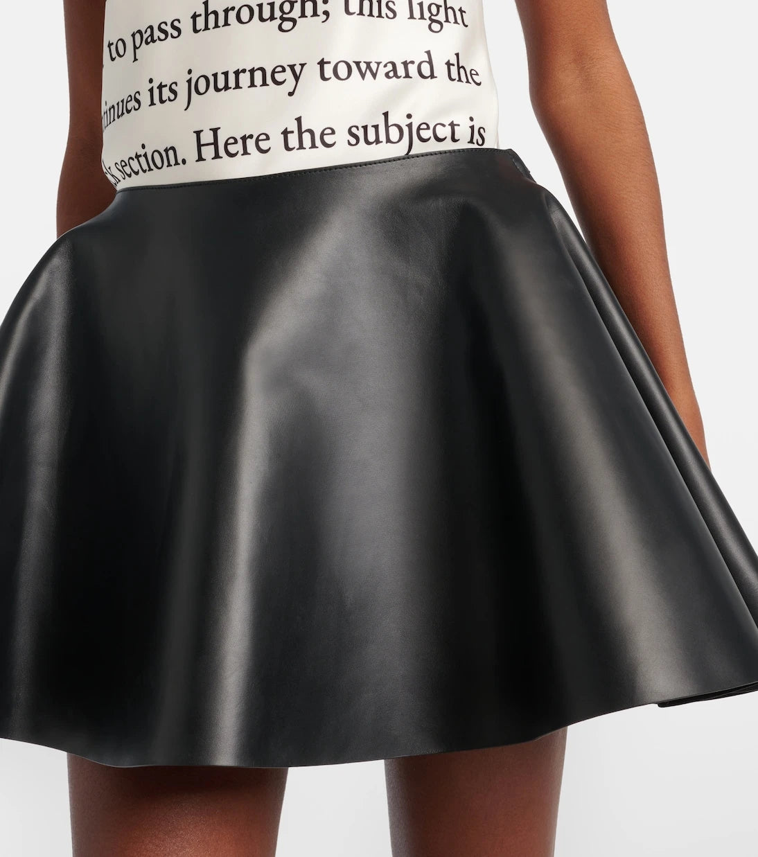 JW Anderson - Circle leather miniskirt