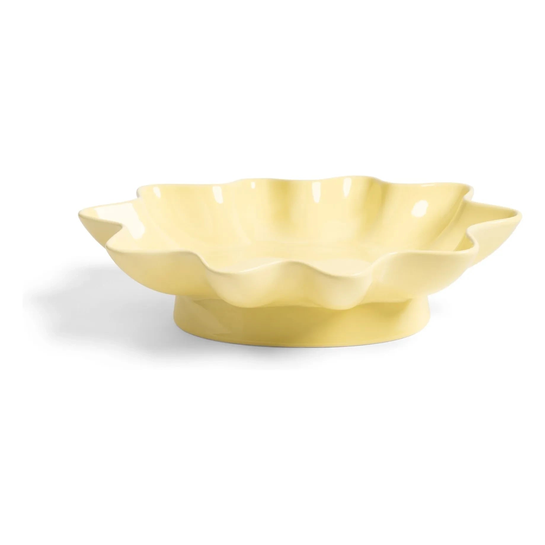 &Klevering - Sun stoneware dish | Pale yellow