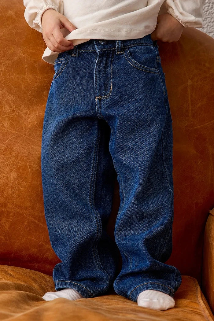Çocuklar için wide leg kot pantolon