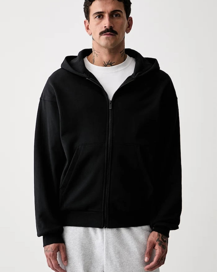 adidas erkek pamuklu fermuarlı kapüşonlu sweatshirt