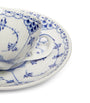 Royal Copenhagen Blue Fluted Half Lace Teacup and Saucer