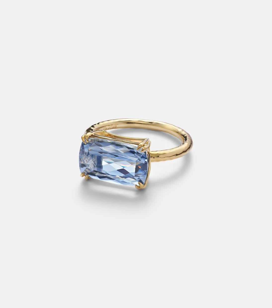 Octavia Elizabeth - 18kt gold ring with aquamarine