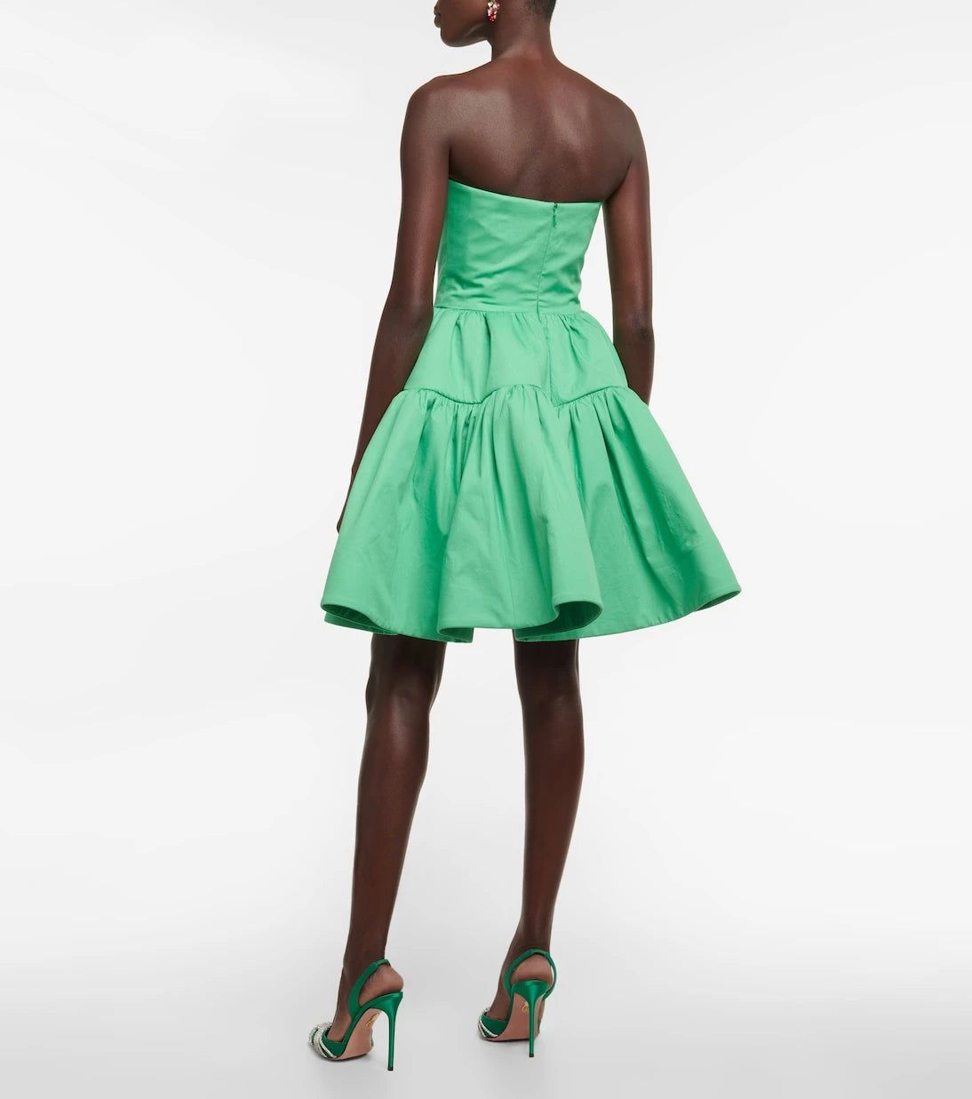 Oscar de la Renta - Strapless cotton minidress