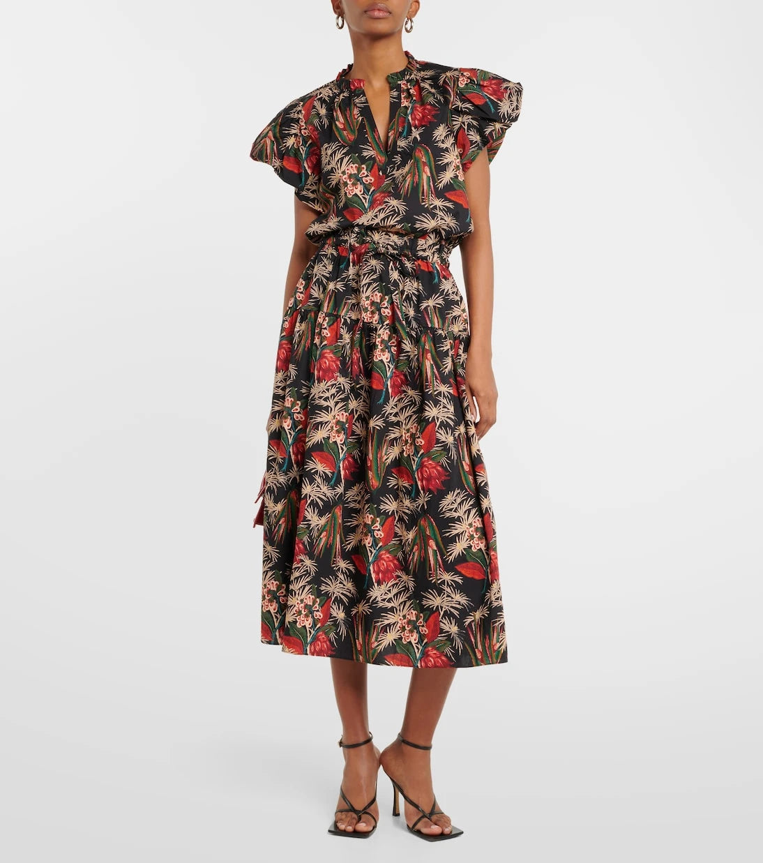 Ulla Johnson - Fernanda cotton poplin midi skirt