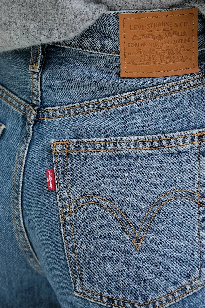 Levi's дънки wide leg дамски RIBCAGE WIDE LEG