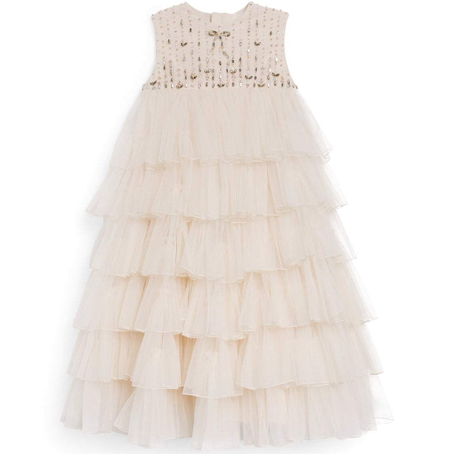 MAISON AVA Pink Sleeveless Embellished Dress (2-14 Years)