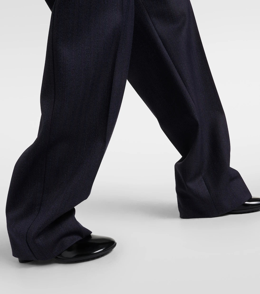 Bottega Veneta - Striped high-rise wool straight pants