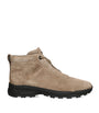 Zegna Suede Triple Stitch High-Top Sneakers