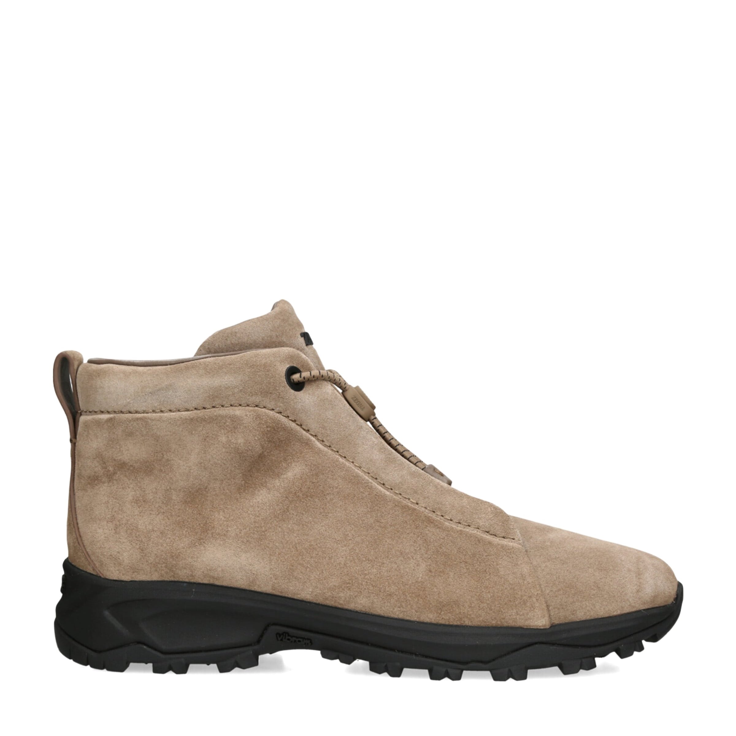 Zegna Suede Triple Stitch High-Top Sneakers