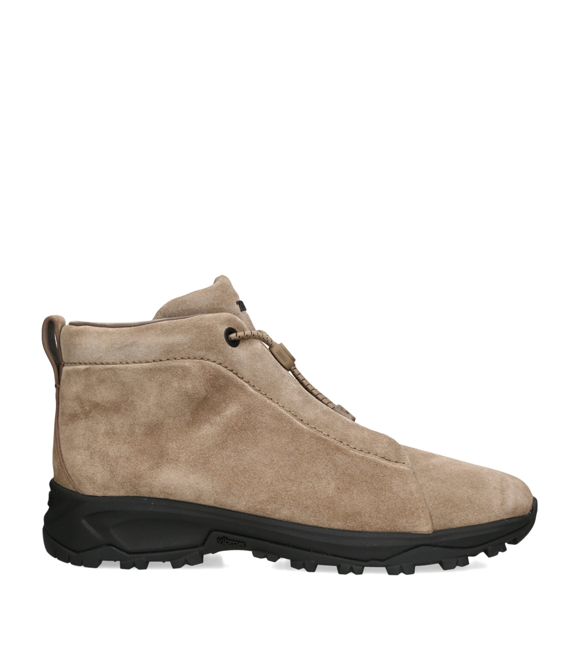 Zegna Suede Triple Stitch High-Top Sneakers