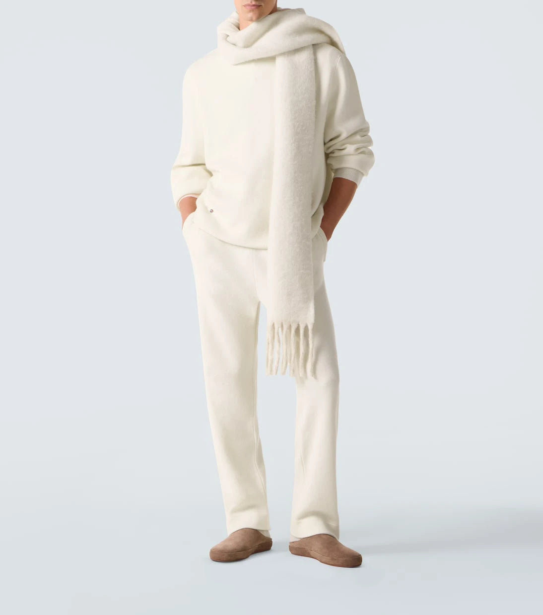 God's True Cashmere - Cashmere straight pants with amethyst