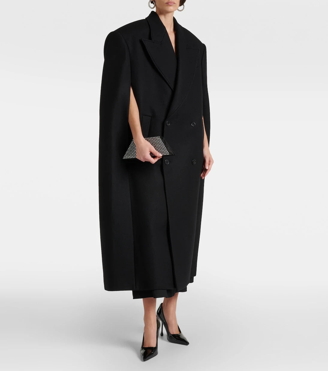 Wardrobe.NYC - كاب مزدوج الصدر من صوف الفيرجن