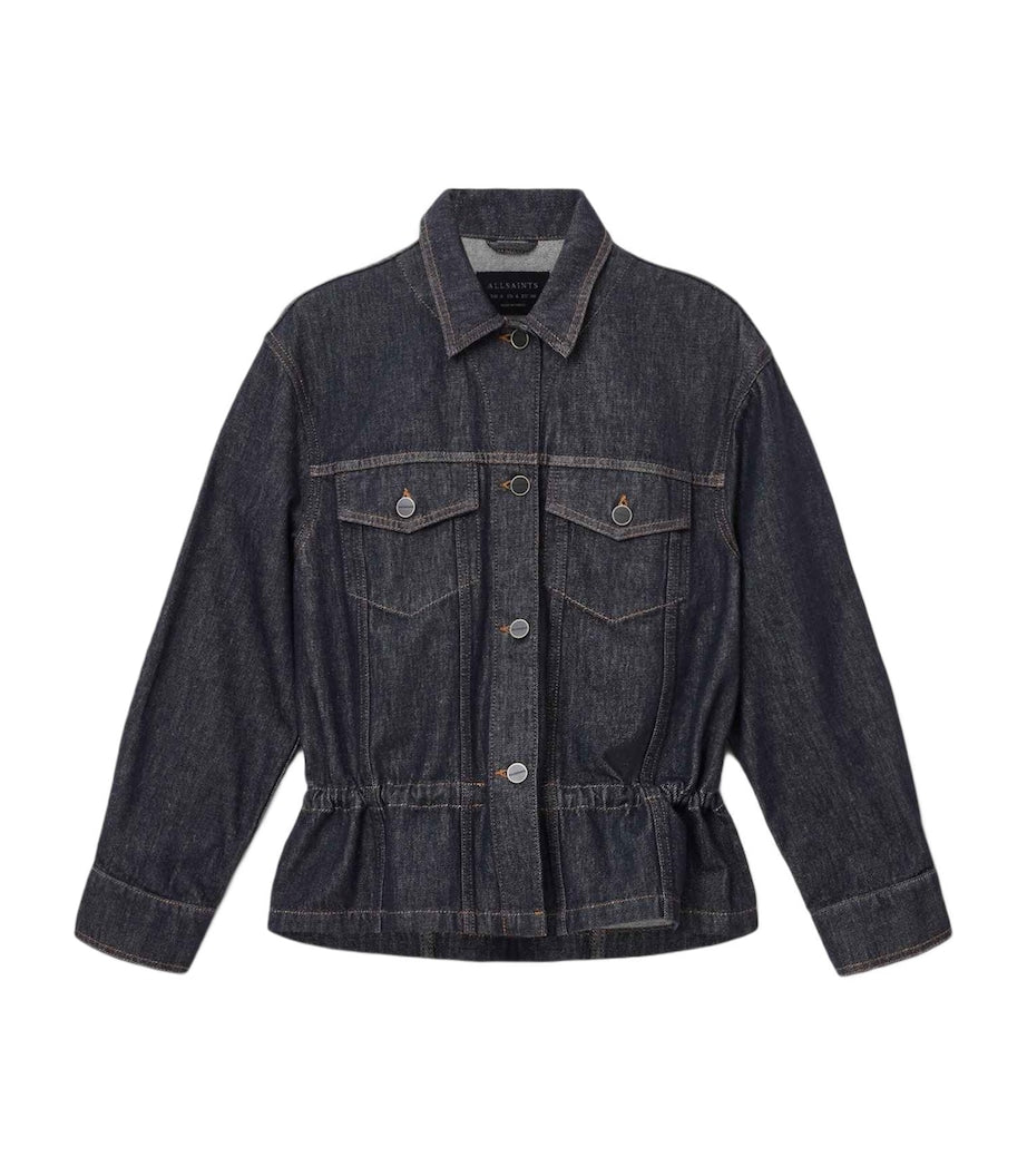 AllSaints Blue Organic Denim Denby Trucker Jacket
