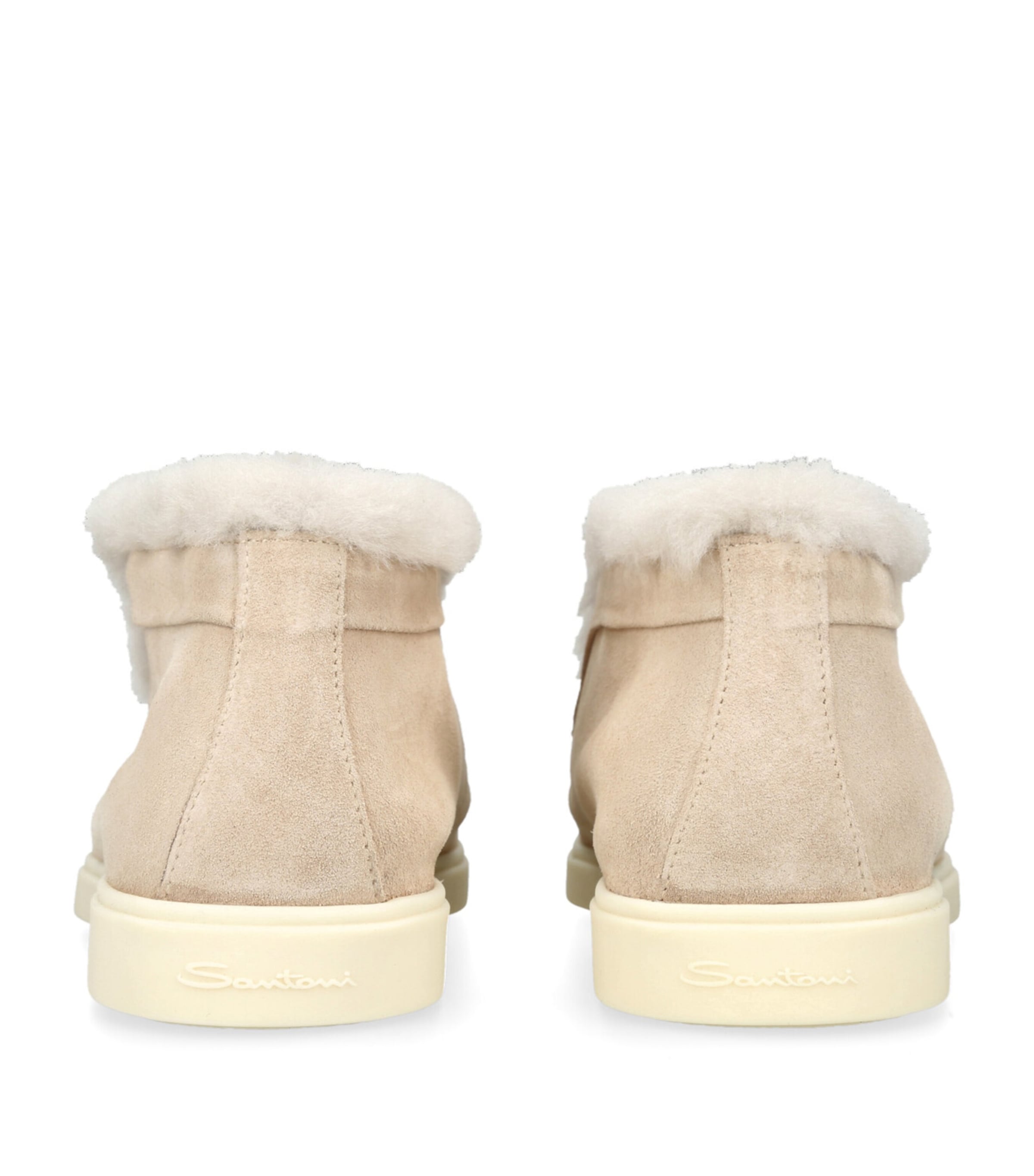 Beige Suede Fortune Ankle Boots