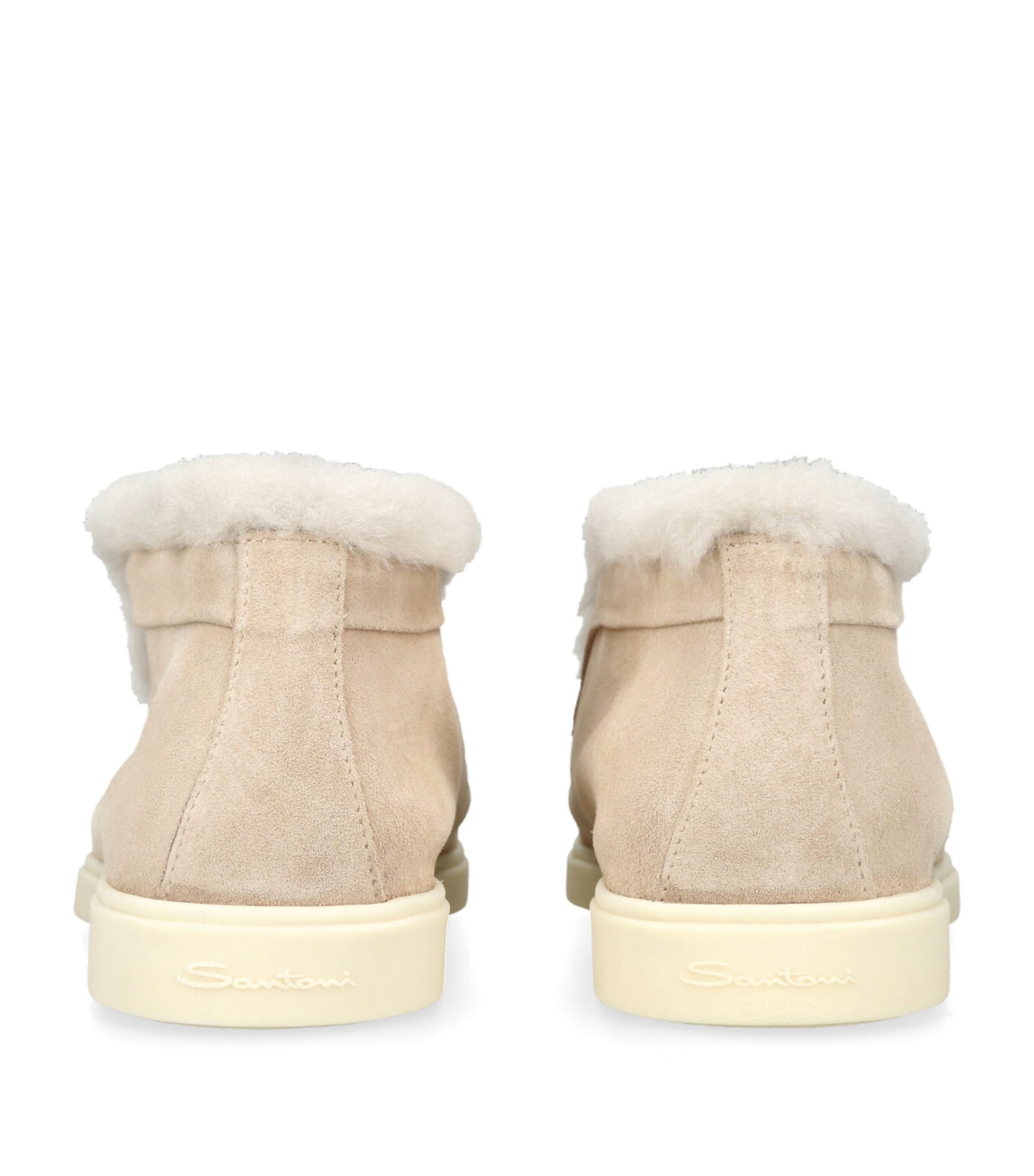 Beige Suede Fortune Ankle Boots