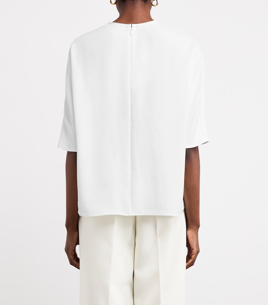 Vince Navy Crepe Dolmain T-Shirt