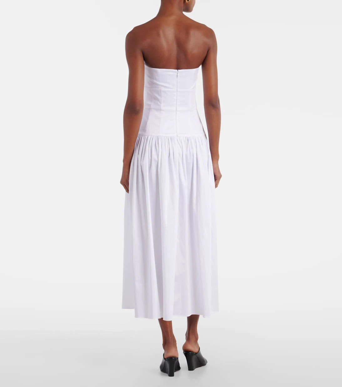 Tove - Lauryn strapless cotton-blend midi dress