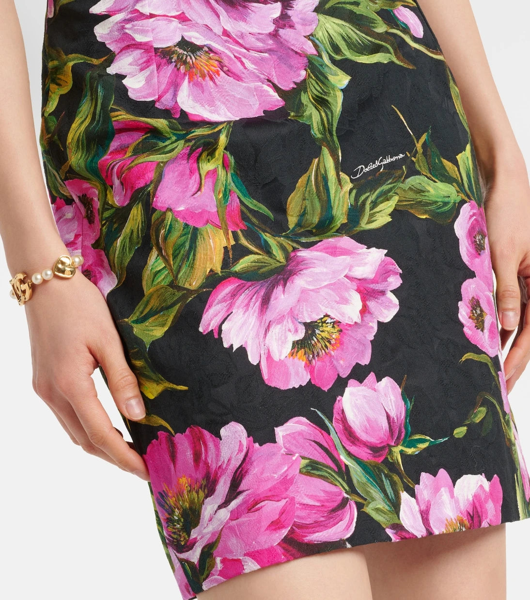 Dolce&Gabbana - Floral cotton jacquard minidress