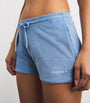 Hunza G Blue Cotton Terry Towelling Shorts