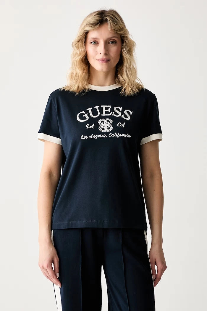 Guess pamuk ve elastanlı kadın tişört HOSHI