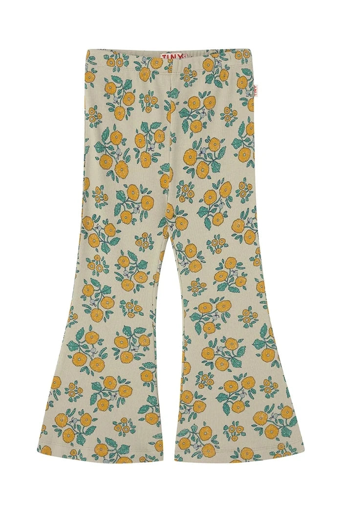 Детски панталон Tinycottons FLOWERS RIB PANT