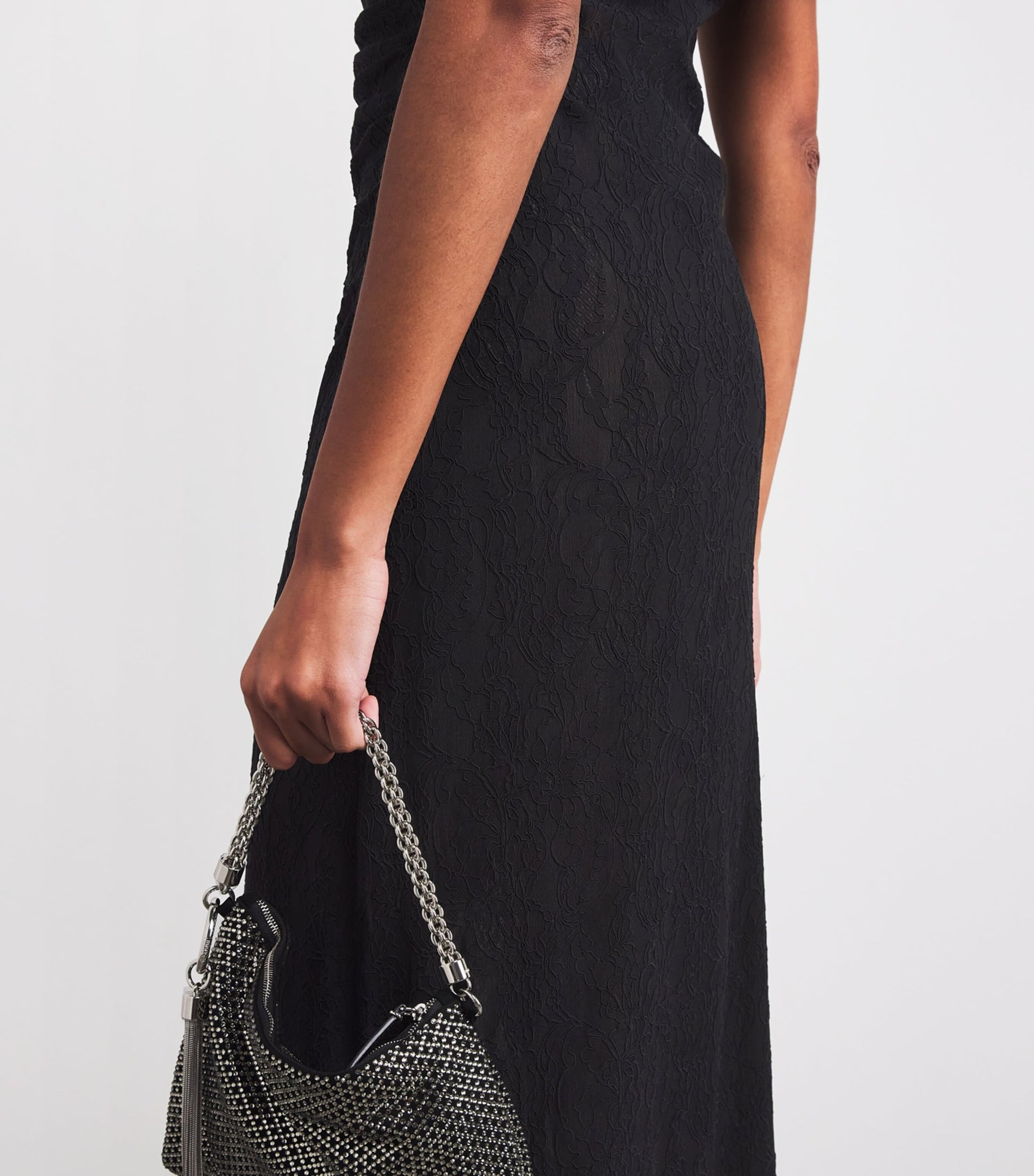 Stella McCartney Black Lace Floral Maxi Dress