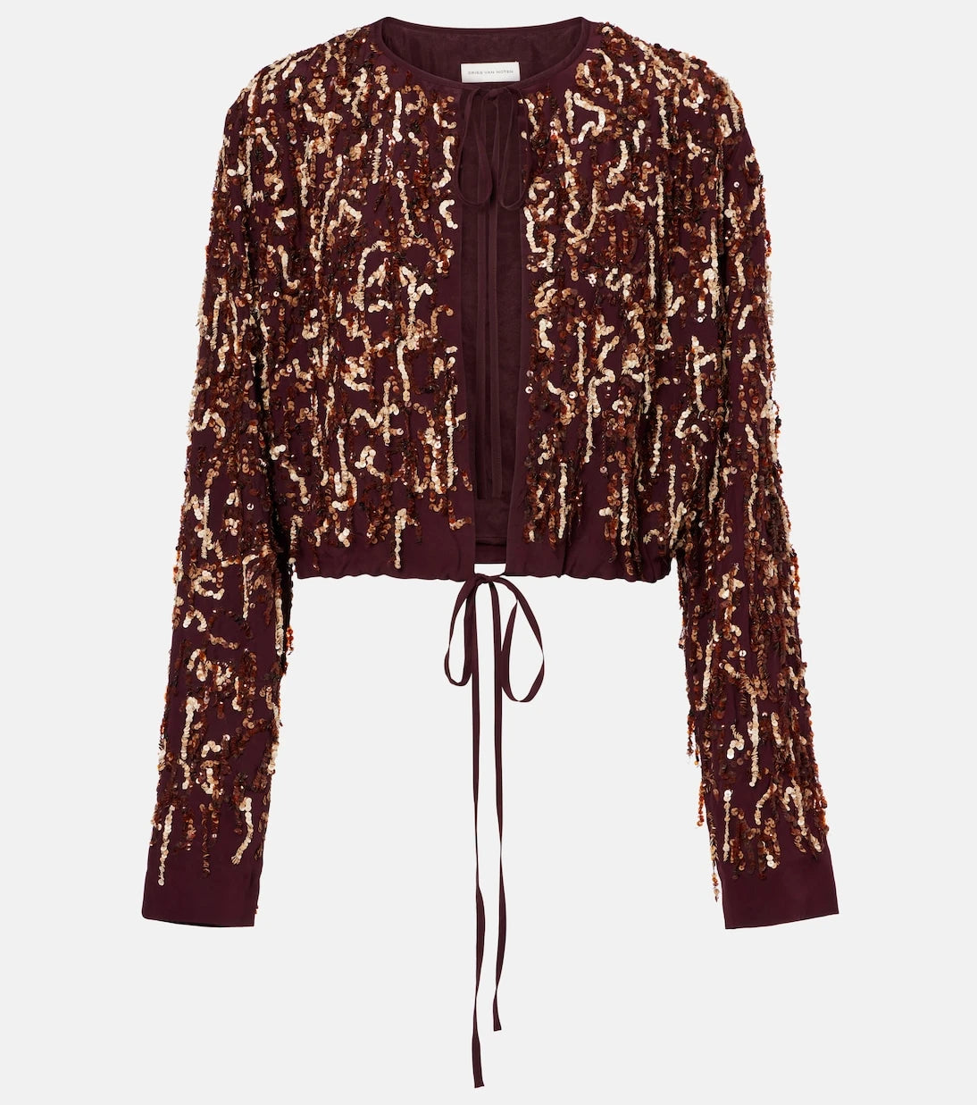 Dries Van Noten - Sequined silk jacket