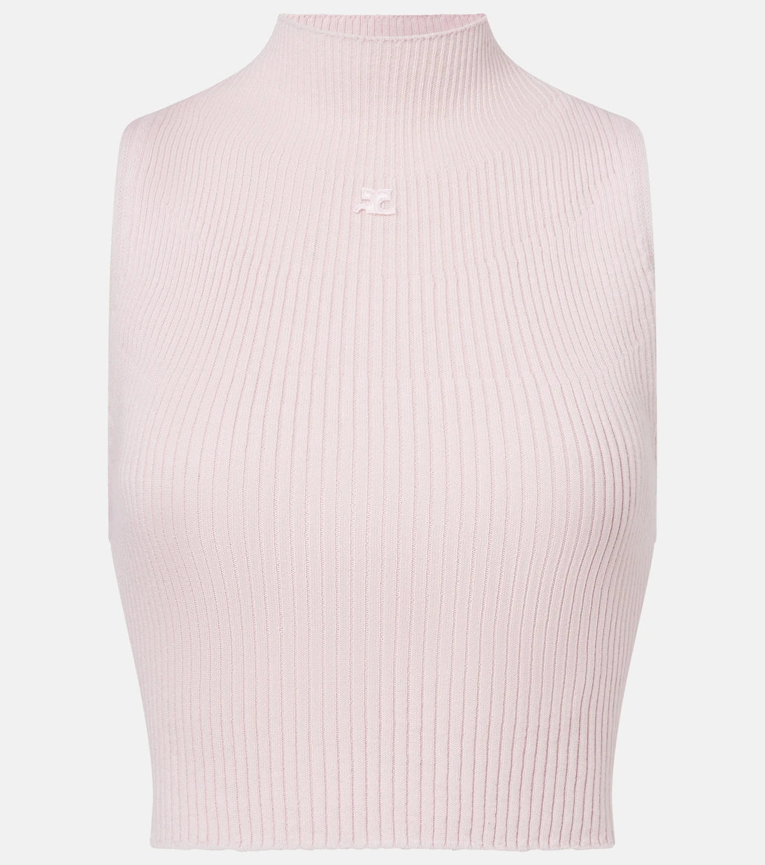 Courrèges - Ribbed cotton and wool tank top