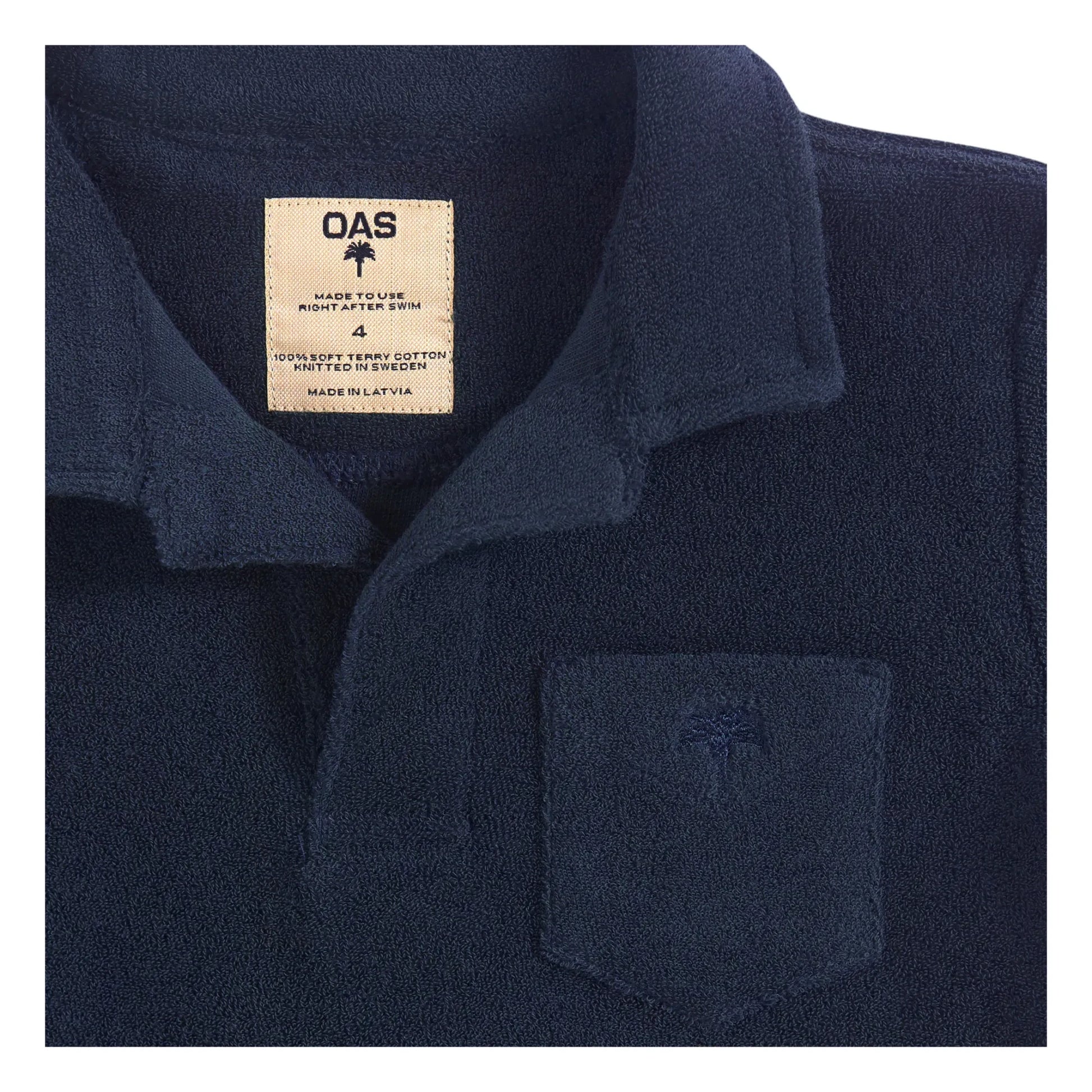 OAS - Terry Cloth Polo Shirt | Navy blue
