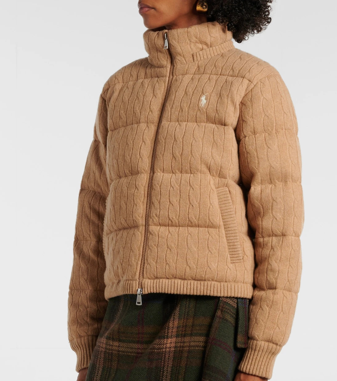 Polo Ralph Lauren - سترة سفلية من الصوف والكشمير المضلعة