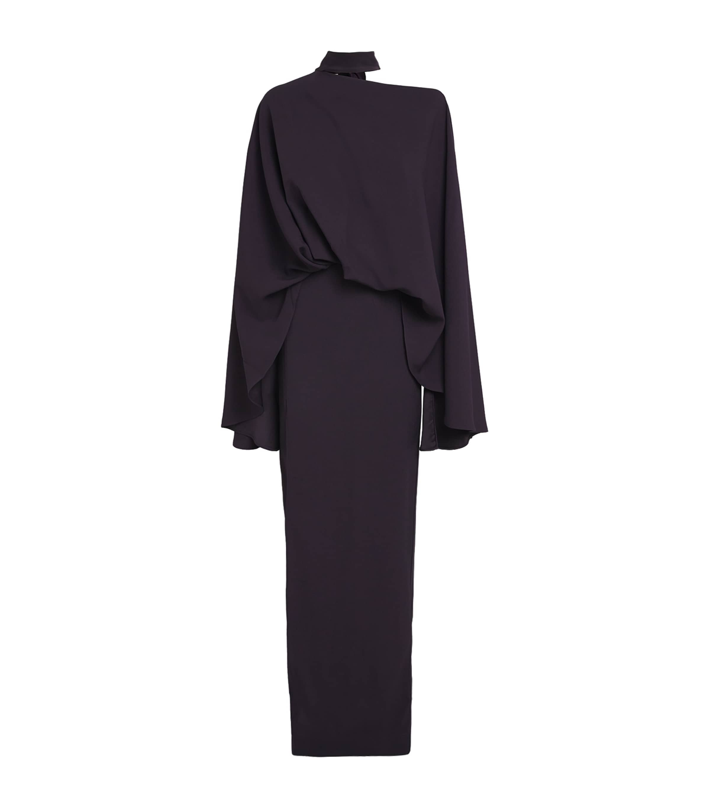 Crepe Cady Brooks Maxi Dress