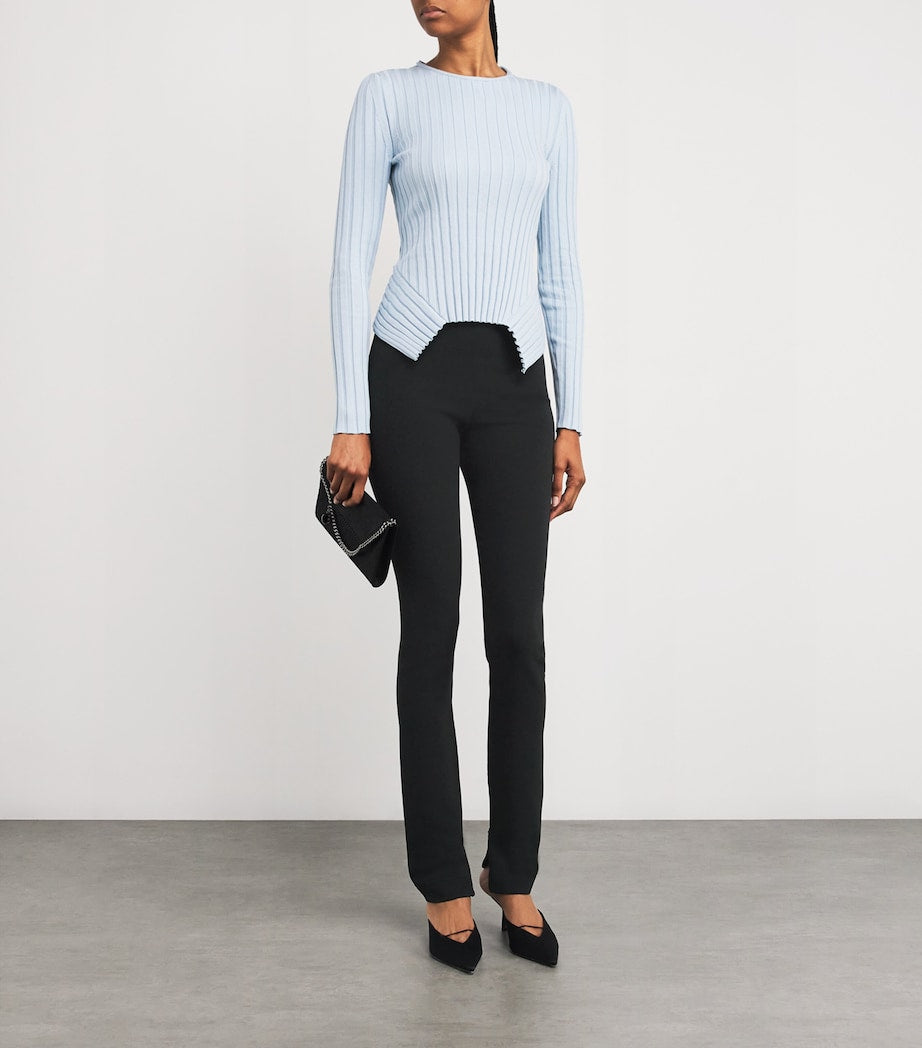 Stella McCartney Black Zipped Skinny Leggings