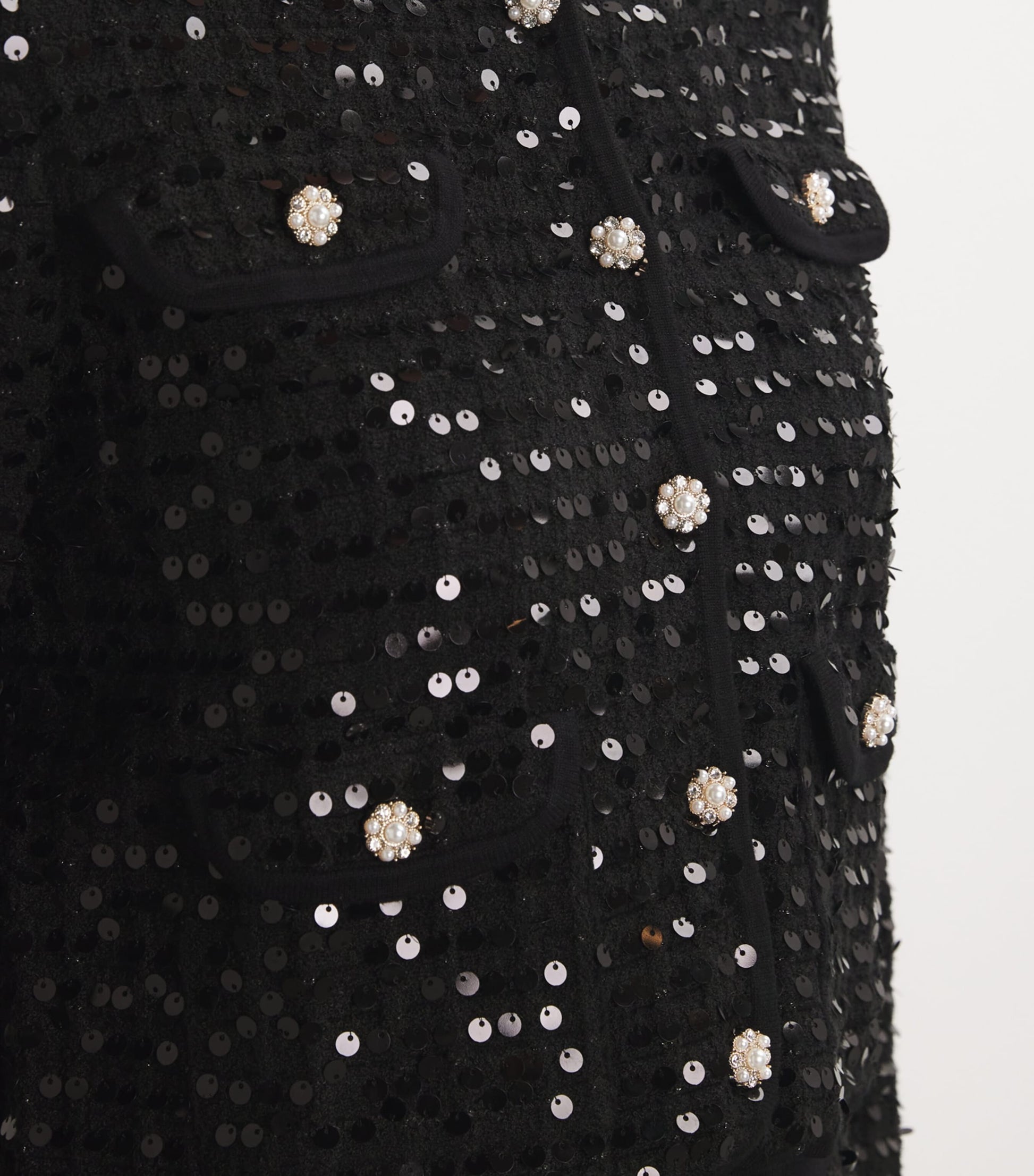 Sequinned Cardigan BLACK