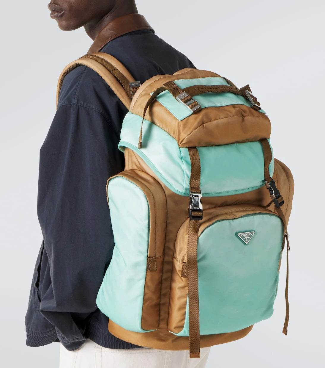 Prada - Large Re-Nylon and Saffiano leather backpack