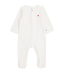 Petit Bateau Cotton Velour Heart All-In-One (1-12 Months)